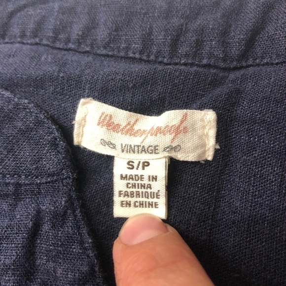 Weatherproof Linen Blend Sleeveless Button Down Top, size S - Picture 5 of 8